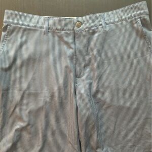 Blue Checkered Adidas Golf Shorts